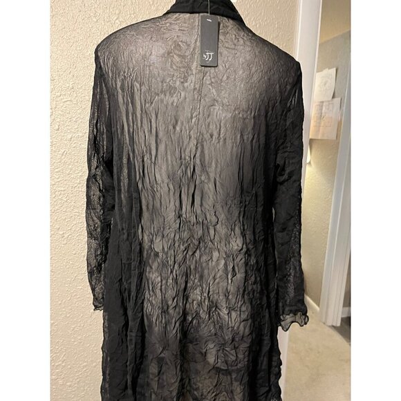 nwt BLACK FOCUS LARGE CARDIGAN POLYESTER - Picture 6 of 7